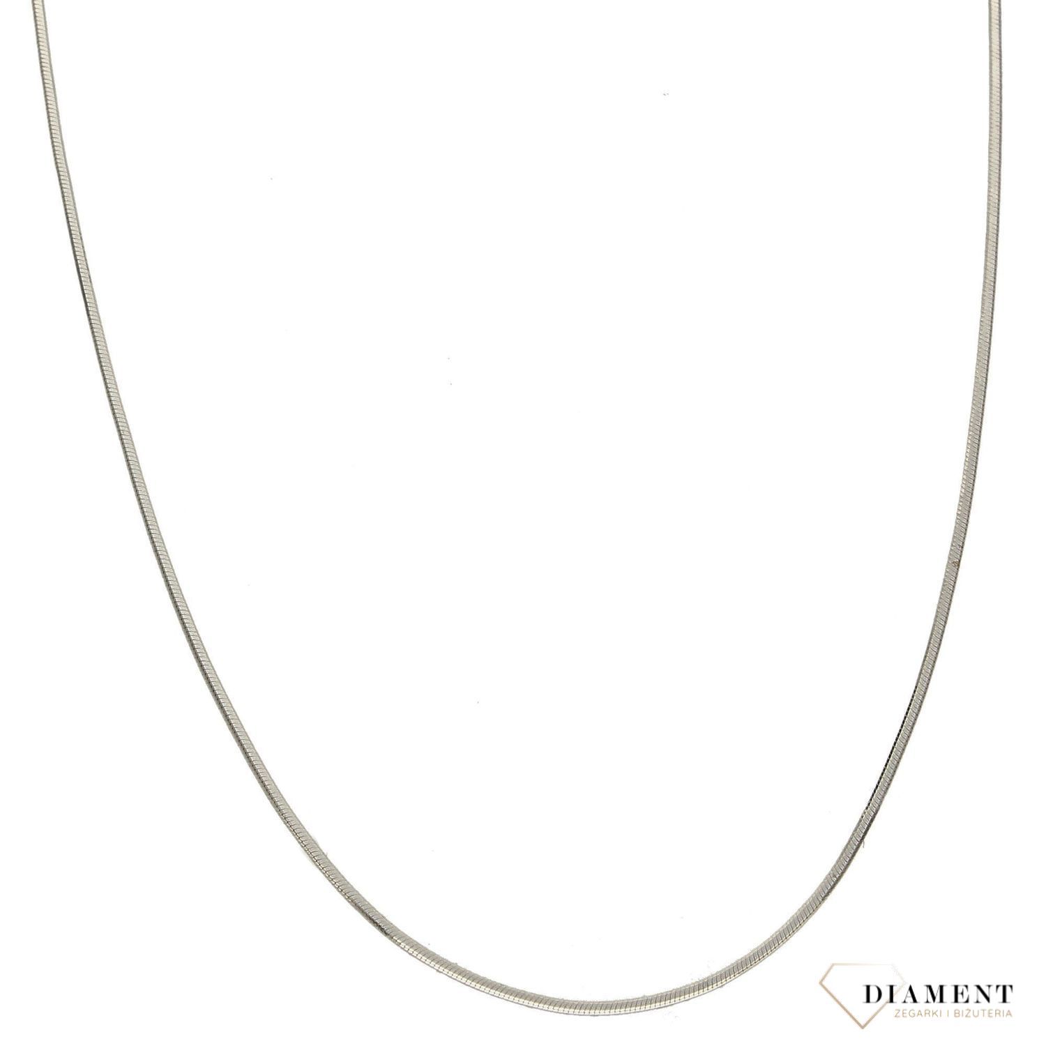 Złoty łańcuszek linka 585 Białe złoto 0,5 mm DIA-LAN-1078B-585 0,5mm ✅ Złoty łańcuszek wykonany z białego złota próby 585 ✅.jpg